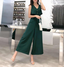 Faux Two-Piece Sleeveless Jumpsuit