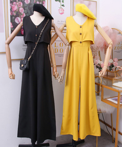 Faux Two-Piece Sleeveless Jumpsuit