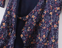 Trumpet Sleeved Floral Wrap Dress