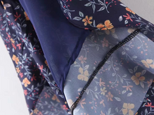 Trumpet Sleeved Floral Wrap Dress
