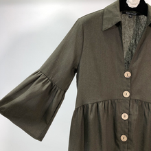 Single-Breasted Buttoned Shift Dress