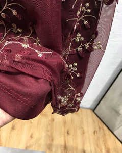 Embroidered Mesh Dress