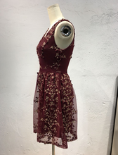 Embroidered Mesh Dress