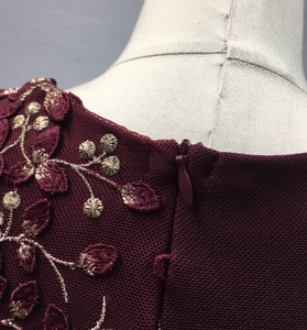 Embroidered Mesh Dress