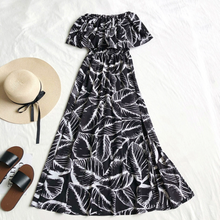 Printed Off-Shoulder Maxi Dress
