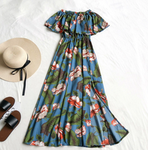 Printed Off-Shoulder Maxi Dress