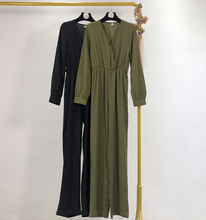 Basic Full-Sleeved Waist-Tie Jumpsuit