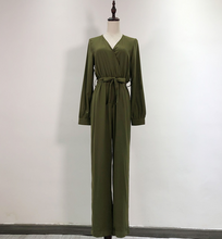 Basic Full-Sleeved Waist-Tie Jumpsuit