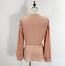 Double-Breasted Blouse with Waist-Belt