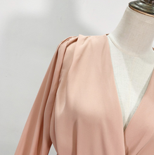 Double-Breasted Blouse with Waist-Belt
