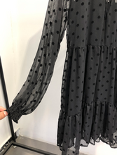 Gathered Collar Polka Dot Dress