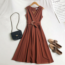 Belted Swing Midi Dress