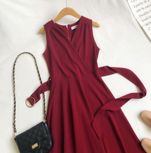 Belted Swing Midi Dress