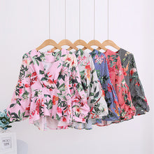 Pinstriped Lantern Sleeved Top