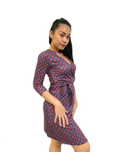 Fleur De Lis Patterned Wrap Dress (BACKORDER)