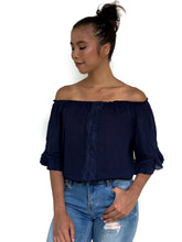 Lace Panelled Off-Shoulder Top