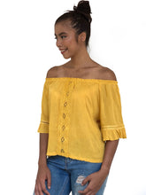 Lace Panelled Off-Shoulder Top