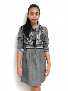 Embroidered Tassels Babydoll Dress