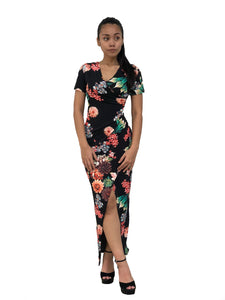 Floral Bodycon Slit Max/Midi [BACKORDER]