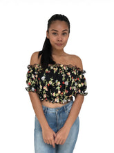 Mesh Floral Crop Top