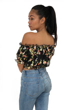 Mesh Floral Crop Top