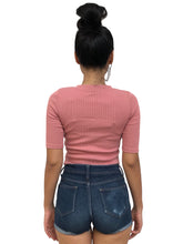 Cross-Front Cropped Tee