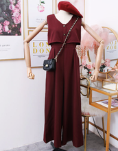 Faux Two-Piece Sleeveless Jumpsuit